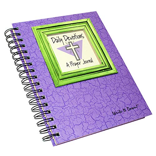 Write it Down Series by Journals Unlimited, Guided Journal, Daily Devotions, A Prayer Journal, Full-Size 7.5"x 9", Lilac Purple Hard Cover, Made in USA