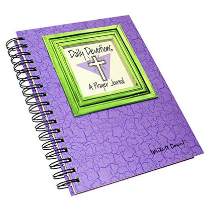 Write it Down Series by Journals Unlimited, Guided Journal, Daily Devotions, A Prayer Journal, Full-Size 7.5"x 9", Lilac Purple Hard Cover, Made in USA
