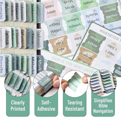 Mr. Pen- Bible Tabs, 75 Tabs, Coastal Meadow - color: Coastal Meadow