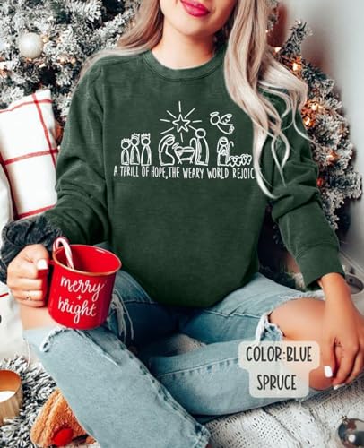 FAYALEQ Christmas Sweatshirt for Women Merry Christmas Shirt Xmas Tops - color: Green, size: Small