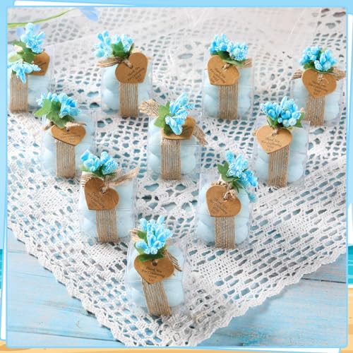 MTLEE 30 Sets Mini Bubble Candles Party Favors DIY Gift Set,Blue - color: Blue