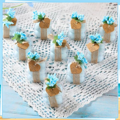 MTLEE 30 Sets Mini Bubble Candles Party Favors DIY Gift Set,Blue - color: Blue