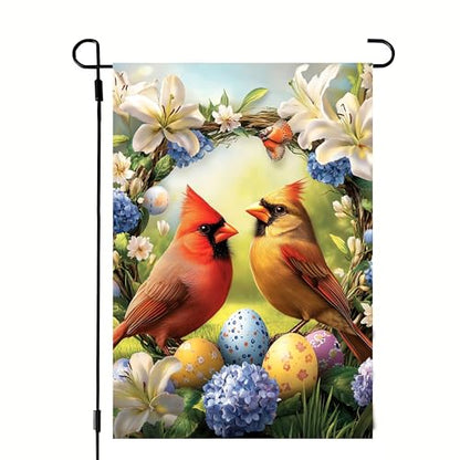 Easter He is Risen Garden Flags for Outside 12x18 Double Sided - color: Cardinal-Easter, size: 12x18 Inches