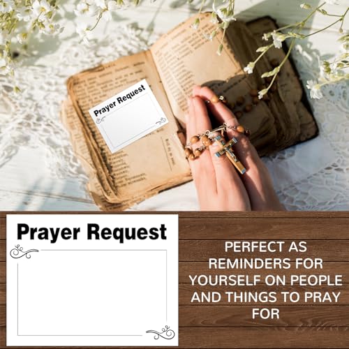Croblissful Prayer Request Box with 100 Pcs Prayer Cards, Wooden, Rustic - style: Rustic