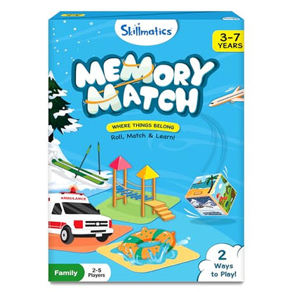 Skillmatics Memory Match – Where Things Belong, Fast Matching Board Game