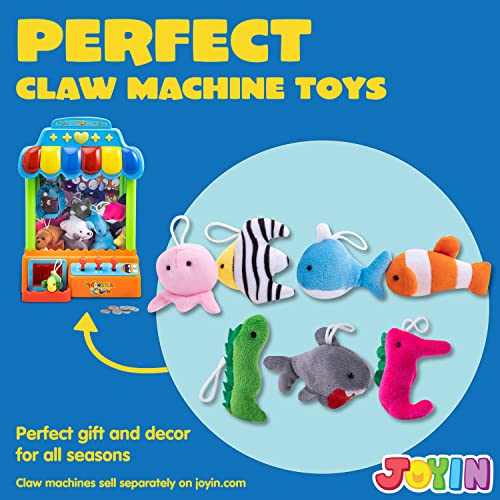 JOYIN 24 Pcs Mini Sea Animal Plush Toys (24 Units 2"-3"), Stuffed Sea Animal Bulk for Kids Birthday Party Favors, Pinata Fillers, Goodie Bag Fillers, School Prizes,Carnival Party Supplies - style: Sea Animals