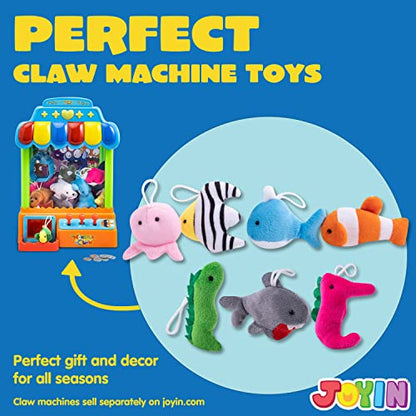 JOYIN 24 Pcs Mini Sea Animal Plush Toys (24 Units 2"-3"), Stuffed Sea Animal Bulk for Kids Birthday Party Favors, Pinata Fillers, Goodie Bag Fillers, School Prizes,Carnival Party Supplies - style: Sea Animals