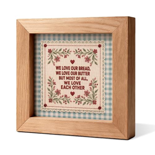 We Love Our Bread Butter Each Other Sign, Farmhouse Home Kitchen Decor - color: Bread38