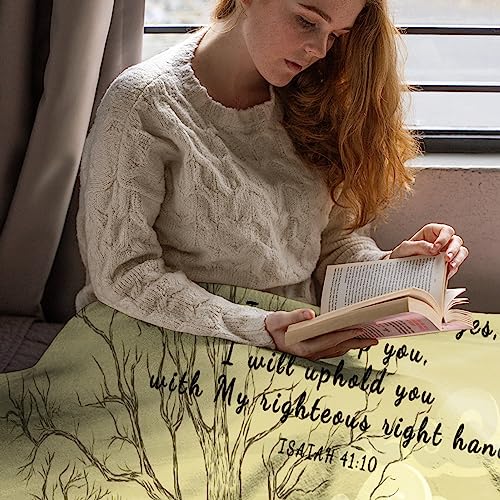 AMITAYUS Tree Healing Scripture Bible Verse Fleece Throw Sympathy Prayer Blanket Religious Christian Inspirational Gifts for Women Friends - 90''x120'' - color: Tree Healing Scriptures Prayer, size: XL Large 120"x90