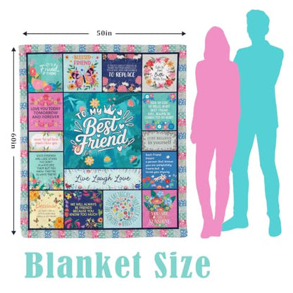 Best Friend Blanket, Best Friend Birthday Gifts for Women 50"x60" - color: Green-best Friend