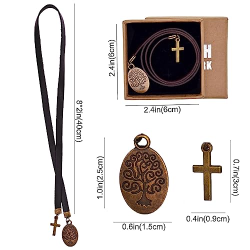 BLBMH Leather Tree of Life Bible Bookmark Ribbon Book Mark for Men - LB2 - color: Alb2