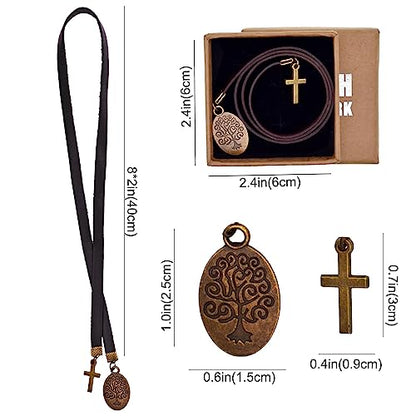 BLBMH Leather Tree of Life Bible Bookmark Ribbon Book Mark for Men - LB2 - color: Alb2