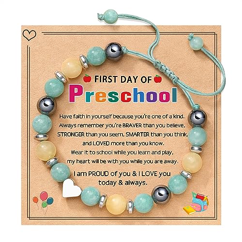 UPROMI To My Daughter/Granddaughter/Niece Bracelet Gifts for Girls - style: First Day of Preschool