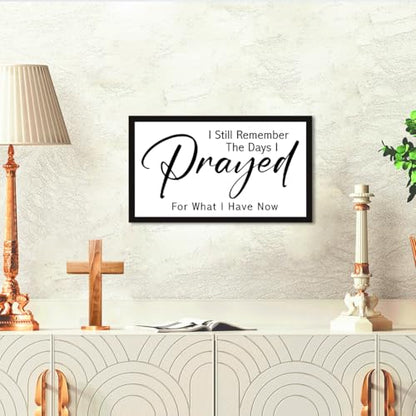 I Still Remember the Days I Prayed Christian Wood Box Sign Desk Decor,Bible Verse Wooden Block Sign for Home Farmhouse Bedroom Wall Shelf Tabletop Decor - style: I Still Remember