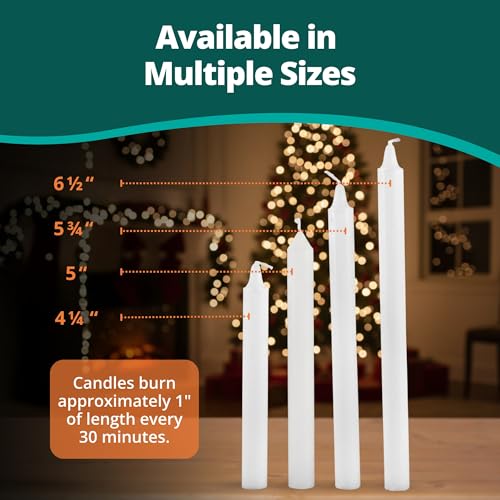 Concordia Supply 6.5" x 1/2" White Candlelight Vigil Candles, Box of 1000 - size: 6.5 inches, style: 1000ct