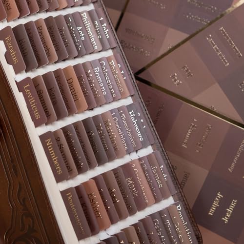 UPAFEXXI-Laminated Bible Tabs for Women and Men(Brown) - color: Brown