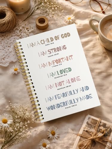 Inspirational Bible Journal Notebook for Kids,Christian Faith Gift for Teen Girl Kids,Bible Study Notebook,Church Notes Journal for Sermons,Positive Affirmations Hardcover Spiral Notebook - color: i am child of the good