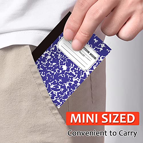 feela 70 Pack Mini Composition Notebook Bulk, Cute Pocket Composition Note Pad, Small Journal Notebooks for Students College School Supplies, 4.5" X 3.25", Narrow Ruled, 5 Marble Covers - color: 70 Pack 5 Solid Colors