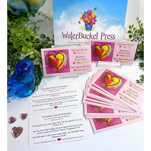 Take Heart Scripture Cards, Encouragement, Bible Verse Cards, Hope, Comfort, God's Love. 3.5x2, 50 pcs