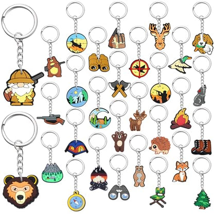 Cute Keychain Bulk,Cute Key Chain for Car Keys Purse Bag Rewards - color: Hunting-30
