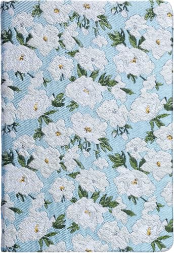 Floral Notebook, Cute Journal, A5, 8x6, Wide Rule, Lined Notebook, Diary for Women, Blue Notebook, Hard Cover Journal Notebooks, Lay Flat, Pretty Notebook, Writing Journal, White Gardenia - color: Flower-Gardenia