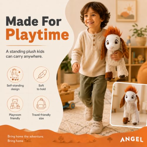ANGEL STUDIOS | David Tali Plushie | Lamb Plush Toy | Cute Soft Stuffed Animal | Spiked Hair Detail | Self Standing 14 Inches
