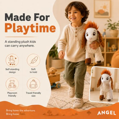 ANGEL STUDIOS | David Tali Plushie | Lamb Plush Toy | Cute Soft Stuffed Animal | Spiked Hair Detail | Self Standing 14 Inches