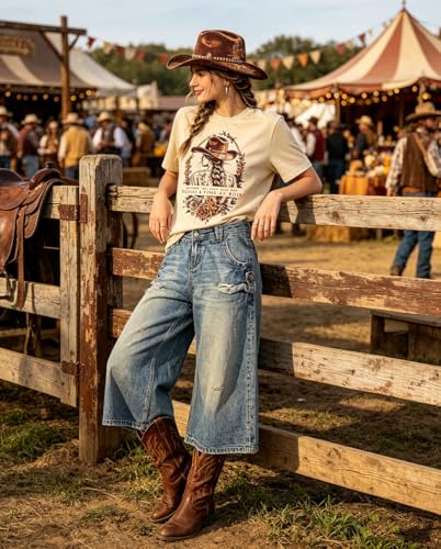 Country Music Concert Shirt Women Retro Rock and Roll Graphic Tee Tops Western Fan Gift Shirts Band Short Sleeve Tops - color: Apricot, size: Small