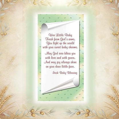 Irish Baby Blessing Picture Frame Keepsake – Traditional Christian Blessing Gift from Grandparents – Holds 3.5x5 Photo - color: Irish Baby Blessing