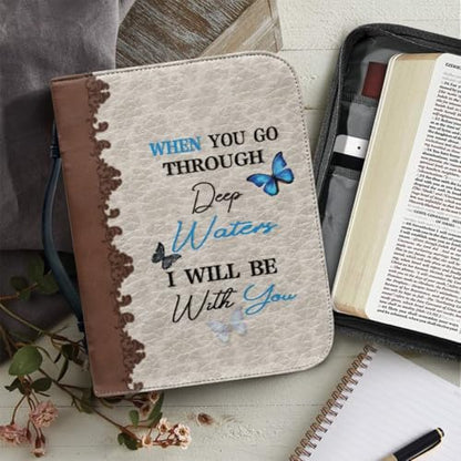 Butterfly Letters Womens Bible Covers Lightweight PU Bible Bag with Built-in Pocket & Pen Slots Bible Holder Case Book Cover Protector Scripture Church Bag Christian Gifts - color: Butterfly Letters, size: 2XL