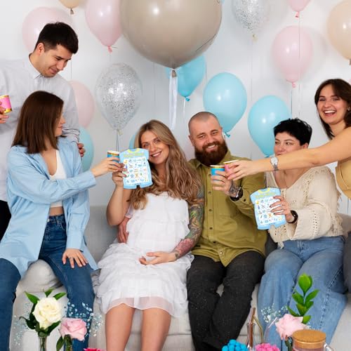 Baby Shower Bingo Cards - 24 Guests Blue Newborn Bingo for Baby Shower Party Supplies - color: Baby Bingo