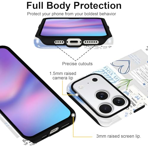 Cute Blue Jesus Christian Phone Case for iPhone 17 Pro 6.3'' - color: Blue, size: iPhone 17 Pro