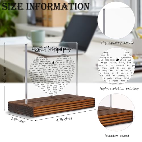 Assistant Principal Prayer Desk Decor Sign, Inspirational Christian Gift for School Leaders and Educators, Faith-Based Prayer Plaque for Office, Graduation or Administrator Appreciation Gift EC258 - style: Assistant Principal Prayer