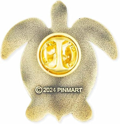 Beach & Ocean Lapel Pins - Gold & Silver Sea Life, Nautical & Tropical Designs - color: Antique Gold Sea Turtle, size: 1 Piece