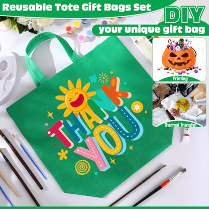 Windyun 100 Pcs Reusable Grocery Bags Large Shopping Tote Bulk, Green - color: Green