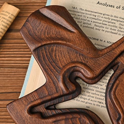 BGCOPPER Wooden Cross for Wall Decor Jesus Crucifix Wall Cross - 14 Inch - size: 13.8"L x 7.6"W