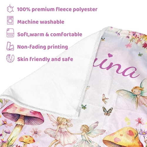 Personalized Baby Princess Blanket for Girls with Name - color: Princess