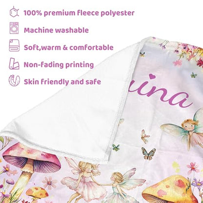 Personalized Baby Princess Blanket for Girls with Name - color: Princess