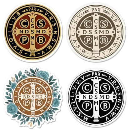 4 Pcs Christian Stickers - Cross Faith Waterproof Vinyl Stickers - color: Christian Cross Stickers