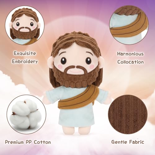 FunisFun Jesus Plush Stuffed Animal Doll Ideal Gifts for Christian Church Religious Party Favors Christmas (Jesus) - style: Standing Jesus