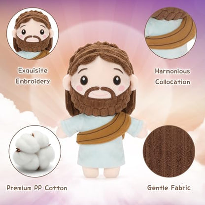 FunisFun Jesus Plush Stuffed Animal Doll Ideal Gifts for Christian Church Religious Party Favors Christmas (Jesus) - style: Standing Jesus