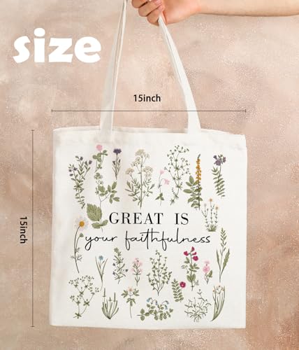 Inspirational Christian Bible Verse Foral Tote Bag for Women - color: Bible8