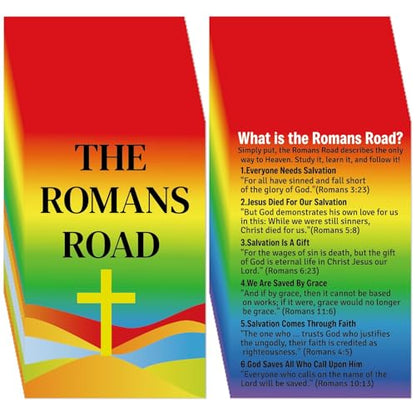 240pcs Gospel Tracts Roman Road Salvation Religious Christian Tract Serenity Catholic Prayer Pocket Jesus Bible Verse Cards for Evangelism Church Easter (Romans Road 3)