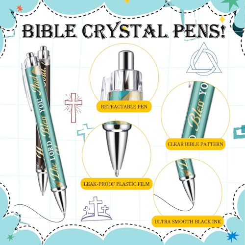 30 Sets Christian Bible Verse Pens Gifts Bulk Pens Bookmarks Religious Favors Prayers Christian Women Gifts Bulk Church Items Scripture Black Ink Ballpoint Stylus Pen(Vintage Style) - style: Vintage Style