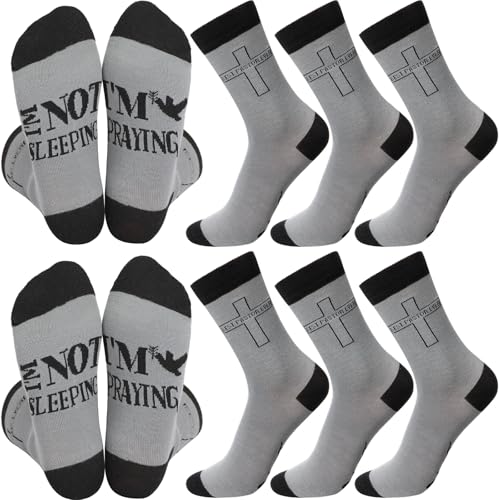 Ramede 6 Pair Pastor Sock for Men Deacon Ordination Gift Us 7-12 - color: Black Gray