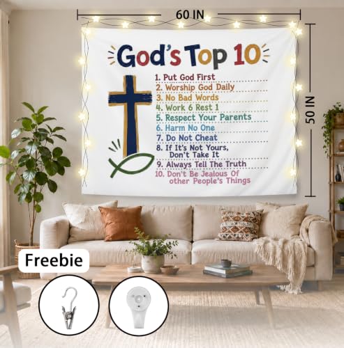 Elpwk Boho Christian Nursery Classroom Tapestry Wall Decor 50x60 Inch - color: Boho Christianity
