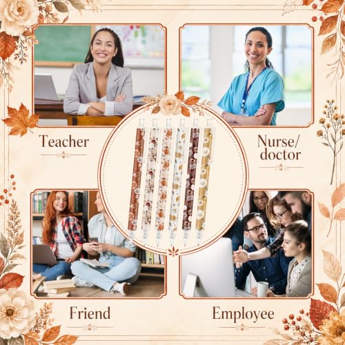 Jetec 120 Pcs Fall Ballpoint Pens Bulk Autumn Thanksgiving Party Supplies - style: Autumn