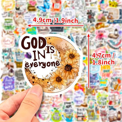 Inspirational Stickers:Motivational Quote Stickers Pack for Adults Teens Kids Students Teachers, (150PCS Bible Verse Stickers, 1)