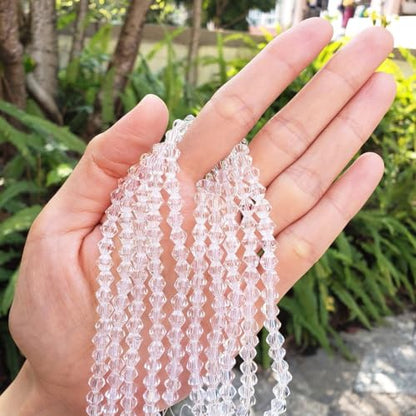 250pcs Czech 6mm (0.24 Inch) Faceted Bicone Crystal Glass Loose Beads Spacer Bulk Crystal Clear for DIY Craft Jewelry Making CCB601 - color: Crystal Clear, size: 6mm - 250pcs