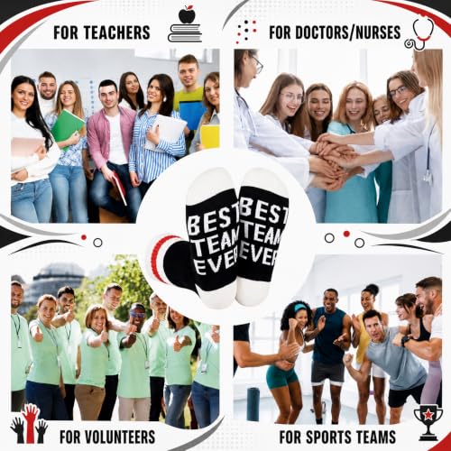 Glitopper 36 Pairs Best Team Ever Gift Socks Bulk for Employee - color: Black